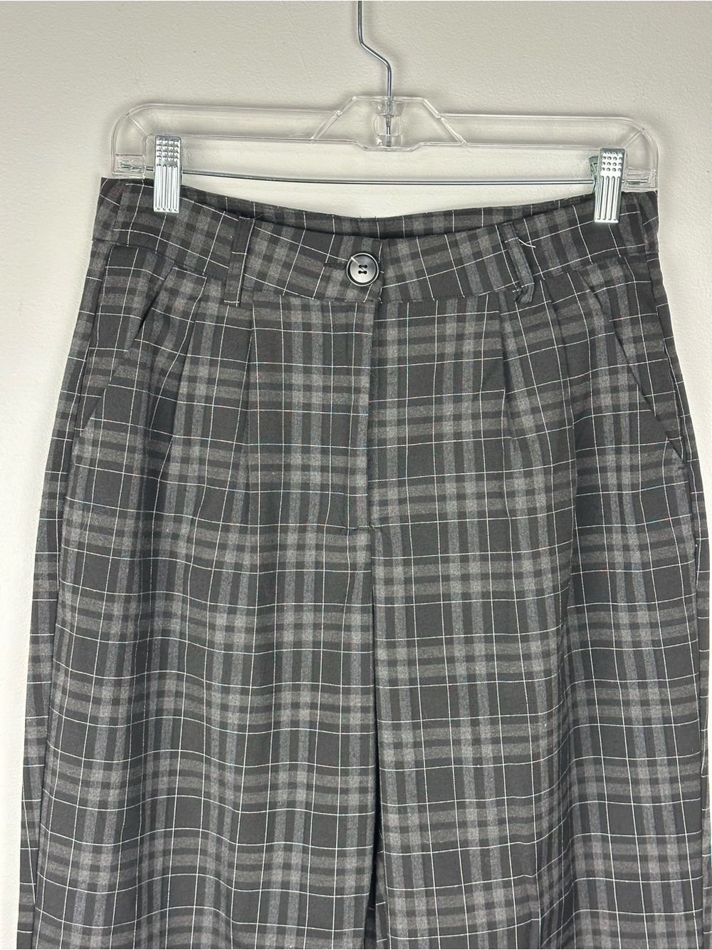 Disturbia Checkmate Wide Leg Culotte Trousers Black Goth Women’s Sz 8 - Picture 3 of 7